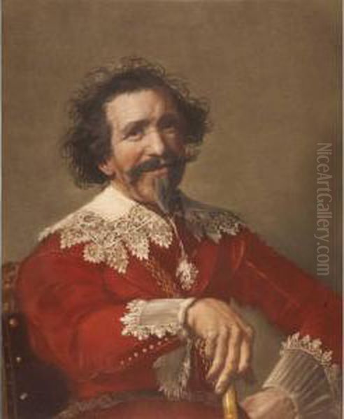 The Man With The Cane Oil Painting by Frans Hals