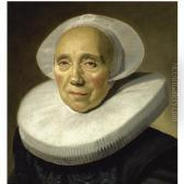 Portrait Of An Old Woman Oil Painting by Frans Hals