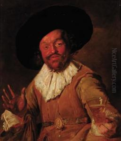 A Cavalier Oil Painting by Frans Hals