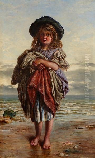 A Newhaven Fishergirl Oil Painting by Keeley Halswelle