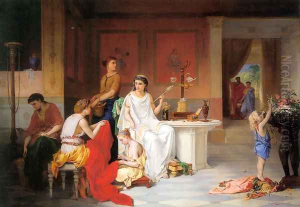 The Last Hour of Pompei Oil Painting by Pierre Oliver Joseph Coomans