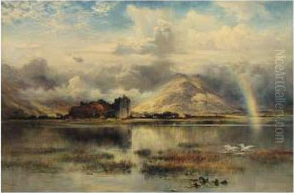 Head Of Loch Awe And Kilchurn Castle Oil Painting by Keeley Halswelle