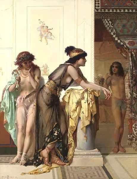 The dancing girls Oil Painting by Pierre Oliver Joseph Coomans