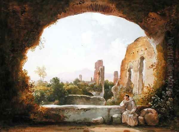 The Grotto of Egeria Oil Painting by Franz Ludwig Catel