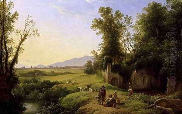 The Grove of Egeria Oil Painting by Franz Ludwig Catel