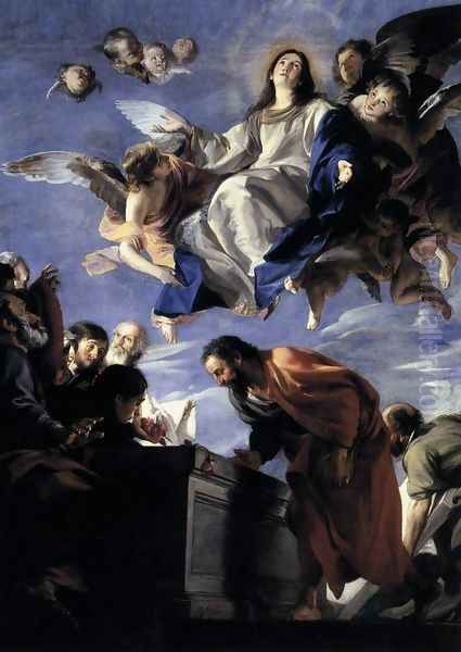 Assumption of the Virgin 1665-70 Oil Painting by Juan Martin Cabezalero