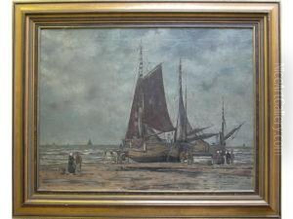 Maree Basse Oil Painting by Wilhelm Hambutchen