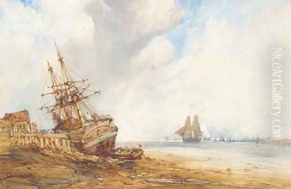 On the Medway Oil Painting by John Callow