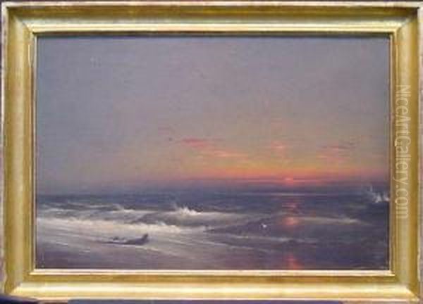 Shore At Twilight Oil Painting by James Hamilton