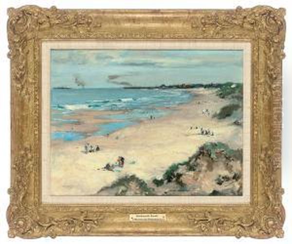 Warkworth Sands Oil Painting by James Whitelaw Hamilton