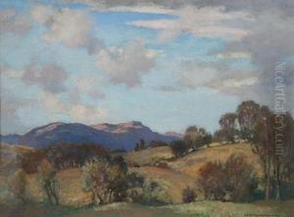 Autumn Hillside Argyll Oil Painting by James Whitelaw Hamilton