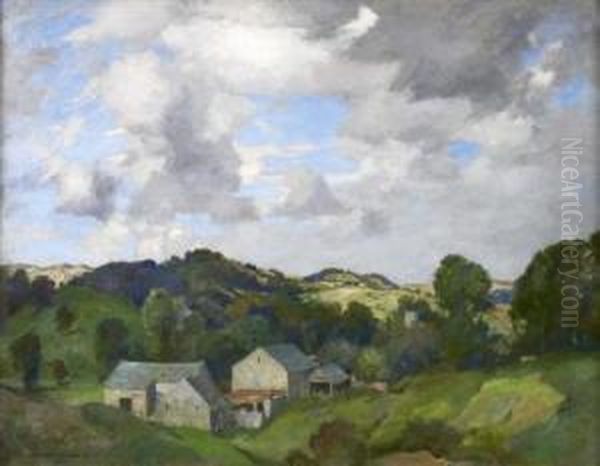 The Valley Farm Oil Painting by James Whitelaw Hamilton