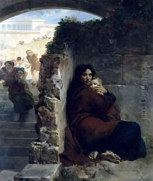 Scene of the Massacre of the Innocents, 1824 Oil Painting by Leon Cogniet