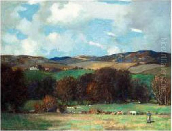 The Hills At Ardencaple Oil Painting by James Whitelaw Hamilton