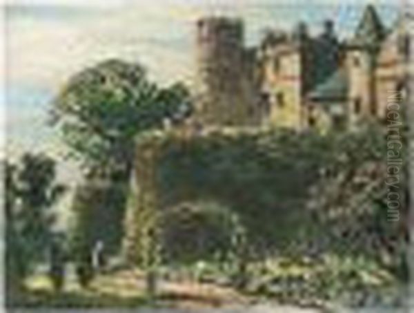 Ardencaple Castle Oil Painting by James Whitelaw Hamilton