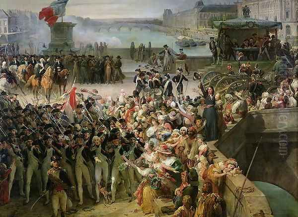 The Garde Nationale de Paris Leaves to Join the Army in September 1792 c.1833-36 (detail) Oil Painting by Leon Cogniet