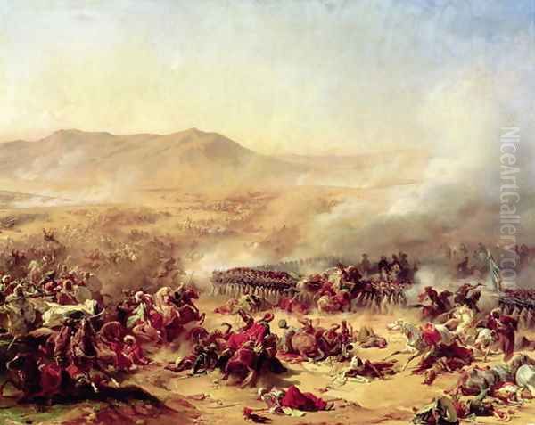 The Battle of Mont Thabor, 16th April 1799 Oil Painting by Leon Cogniet