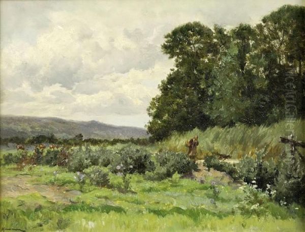 Paysage Anime Oil Painting by Edouard J. Conrad Hamman