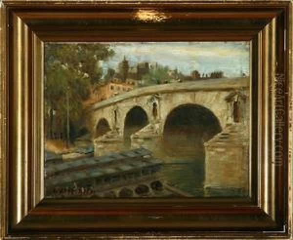 Pont Marie Oil Painting by Marius Hammann