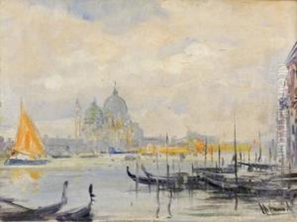 Wenecja. Santa Maria Della Salute Oil Painting by Otto Hammel