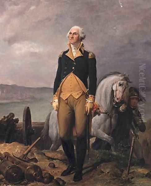 A portrait of George Washington Oil Painting by Leon Cogniet