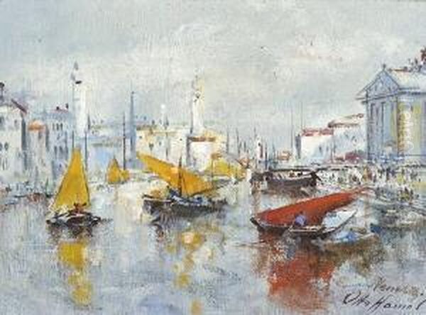 Venedig - Canale Grande. Oil Painting by Otto Hammel