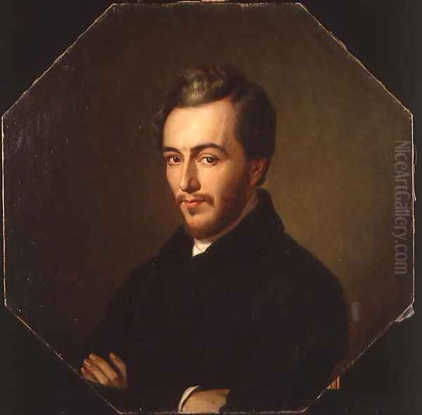 Michel Chevalier (1806-79) Oil Painting by Leon Cogniet