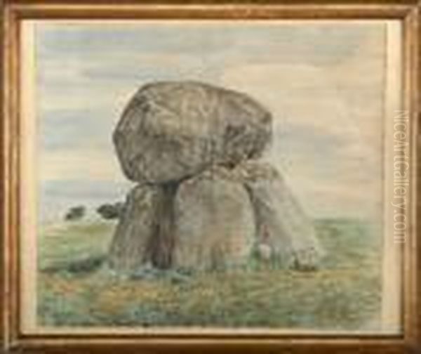 Dolmen Oil Painting by Svend Hammershoi