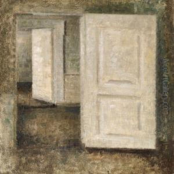 A Room Oil Painting by Vilhelm Hammershoi