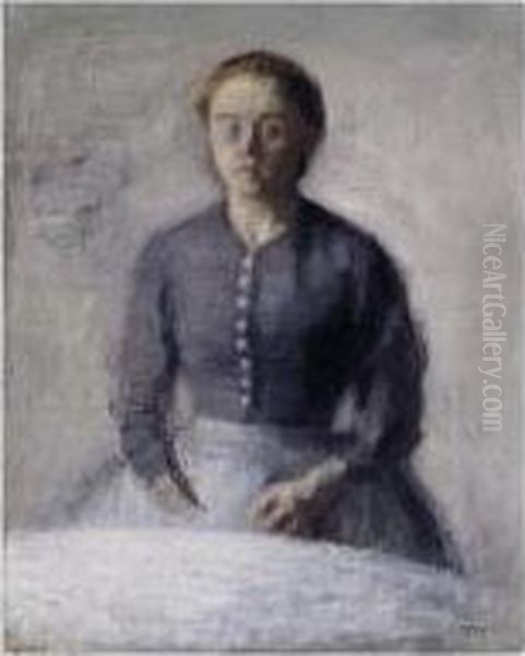 Portraet Af Ida (portrait Of Ida) Oil Painting by Vilhelm Hammershoi