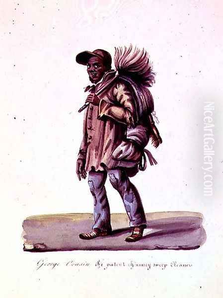 George Cousin, the Patent Chimney Sweep Cleaner by Nicolino Calyo