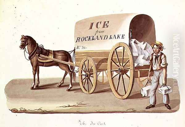 The Ice Cart, c.1840 Oil Painting by Nicolino Calyo