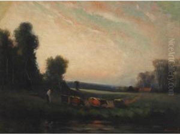 On The Tantramar Oil Painting by John A. Hammond