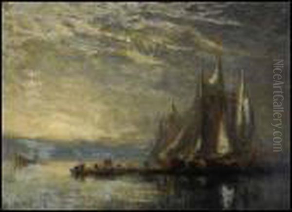 Herring Fishing Oil Painting by John A. Hammond