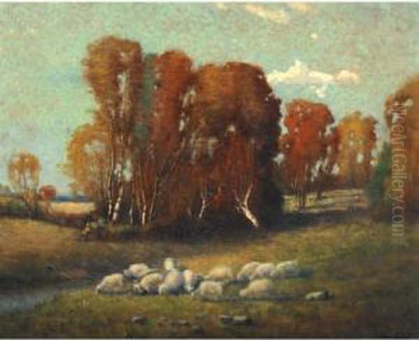 The Flock Oil Painting by John A. Hammond