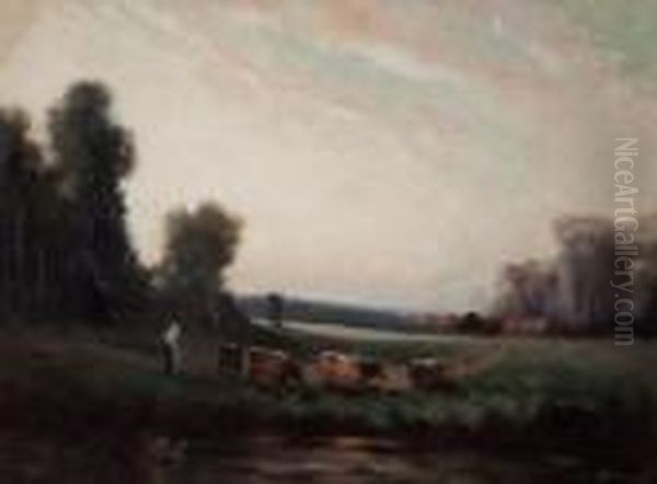 On The Tantramar Oil Painting by John A. Hammond