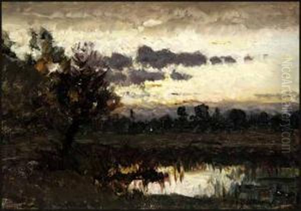 Dusk Oil Painting by John A. Hammond