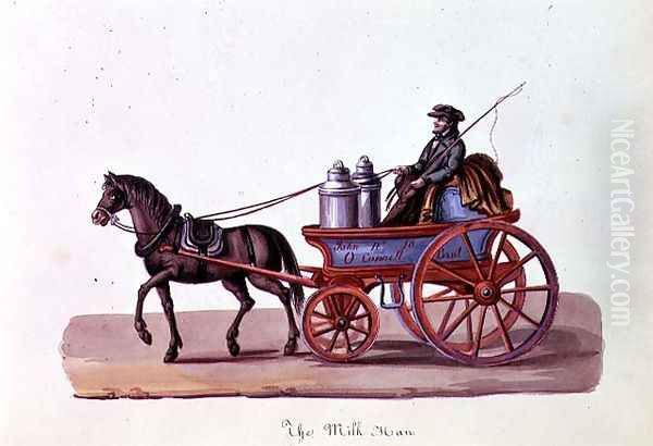 The Milk Man, c.1840-44 Oil Painting by Nicolino Calyo