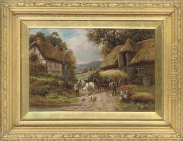 The Hay Barn Oil Painting by Robert John Hammond