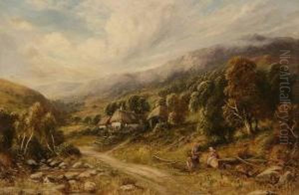 The Edge Of A Devonshire Moor Oil Painting by Robert John Hammond