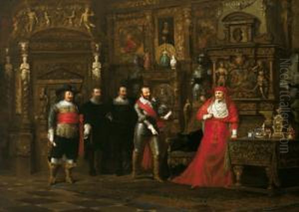 Attribuito A Arresto Del Cardinale Melchior Klesl Il 20 Luglio 1618 Oil Painting by Johann Hamza