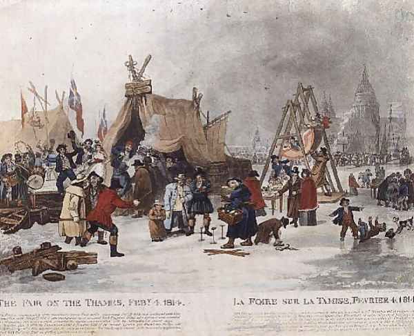 The Fair on the Thames, February 4th 1814 Oil Painting by Luke Clennell