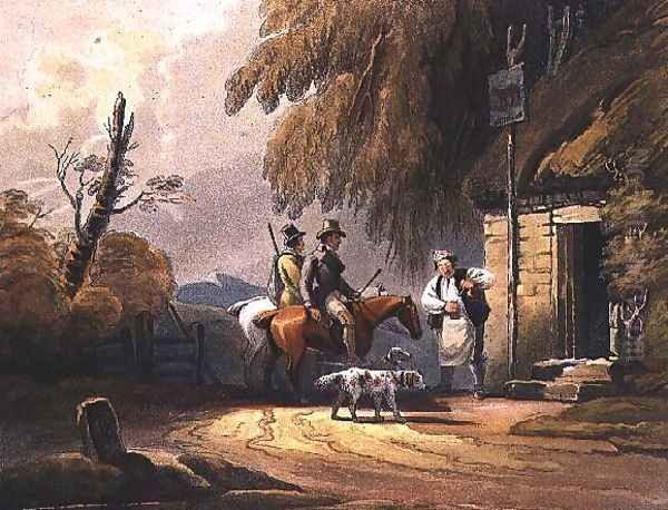 Sportsmen refreshing, pub. by J.Hassell, 1812 Oil Painting by Luke Clennell