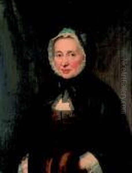 Portrat Von Margaretha Neeser. Oil Painting by Emmanuel Jakob Handmann