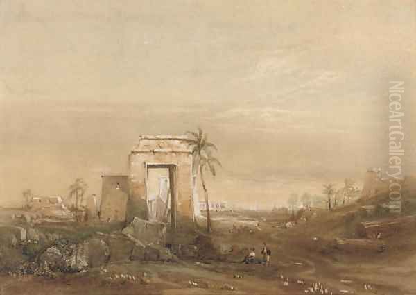 Ruins of Thebes Oil Painting by Frederick Catherwood