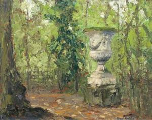 Sous-bois A Versailles Oil Painting by Rene Hanin