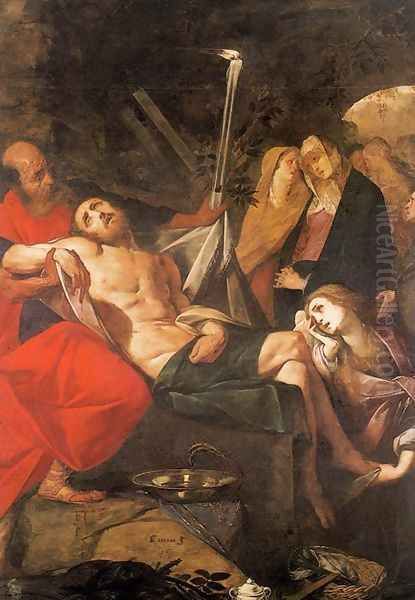 Entombment of Christ Oil Painting by Giovanni Battista Crespi (Cerano II)