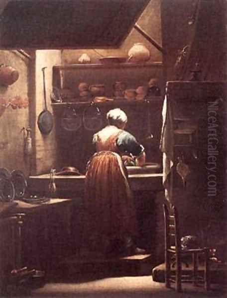 The Scullery Maid Oil Painting by Giovanni Battista Crespi (Cerano II)