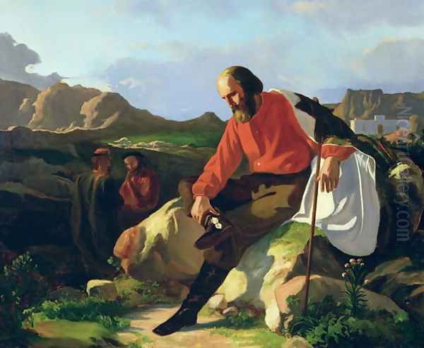 Guiseppe Garibaldi (1807-82) Oil Painting by Vincenzo Cabianca