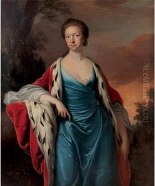 Portrait Of A Lady Oil Painting by Adriaen Hanneman